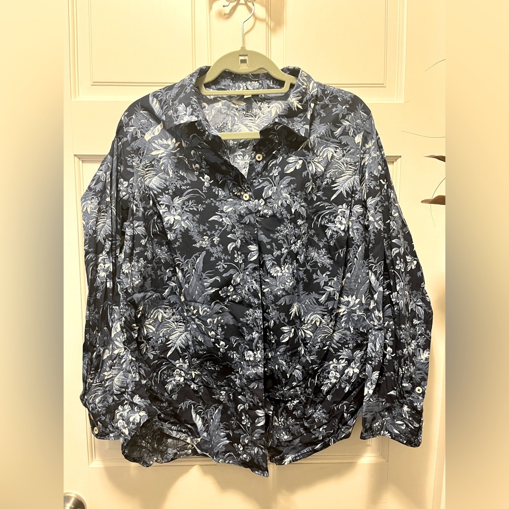 Talbots XL cotton oxford